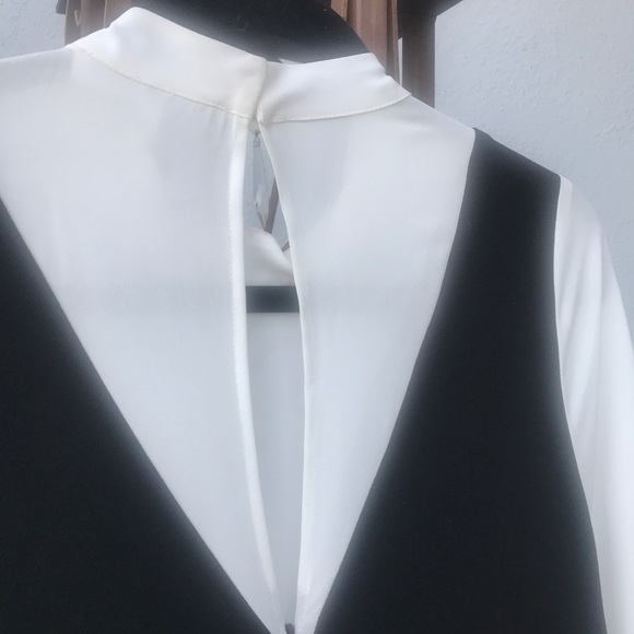 NWT BCBGeneration🌹sz 6 Blk romper wht sleeve I can picture Gwen Stefani in it - Picture 4 of 7